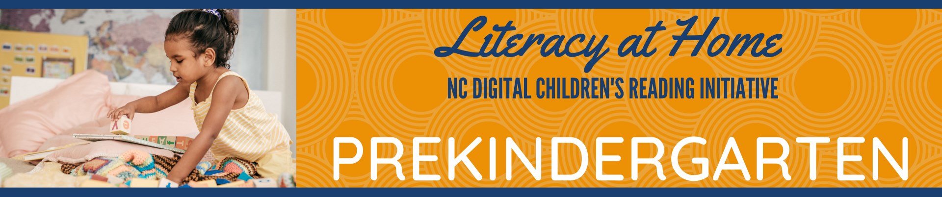 prekindergarten literacy at home banner