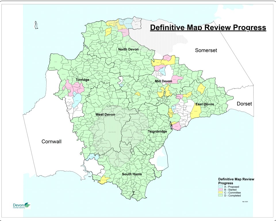 Devon County Council Interactive Map Definitive Map Review - Parish Of Whimple