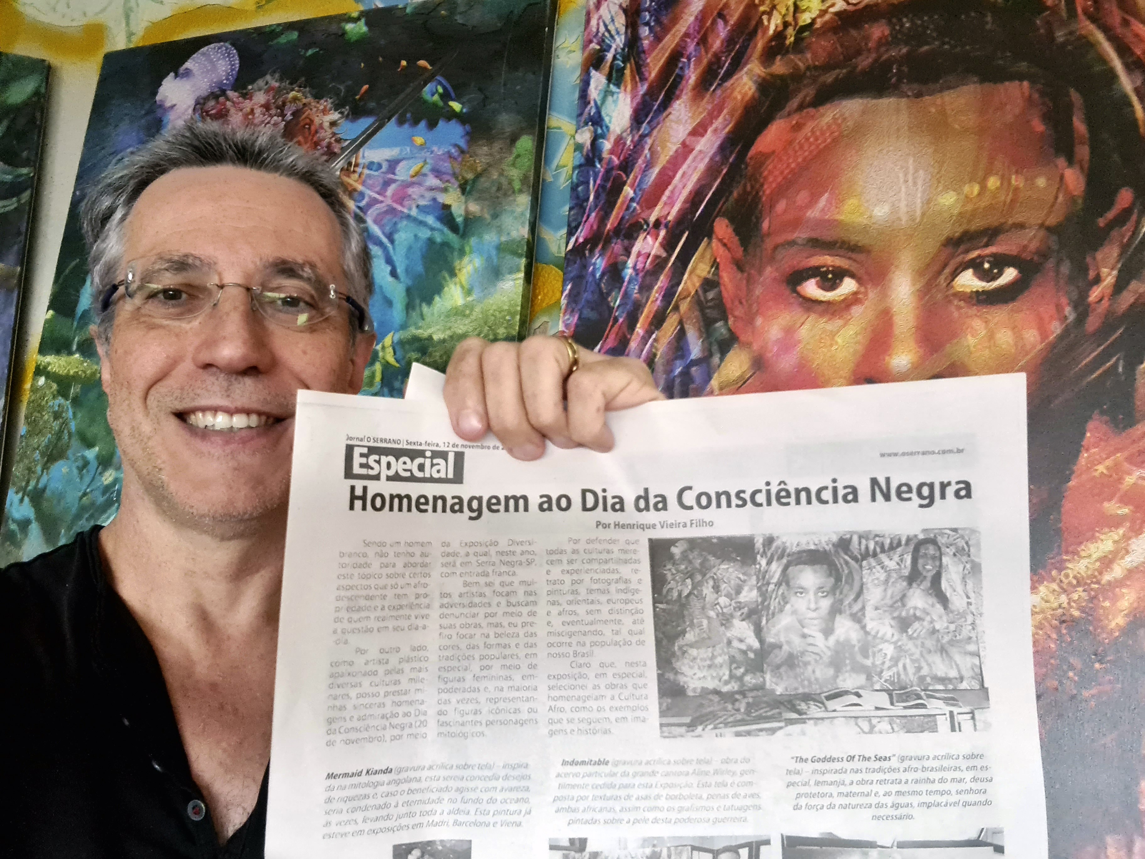 Henrique Vieira Filho e sua reportagem no Jornal O Serrano