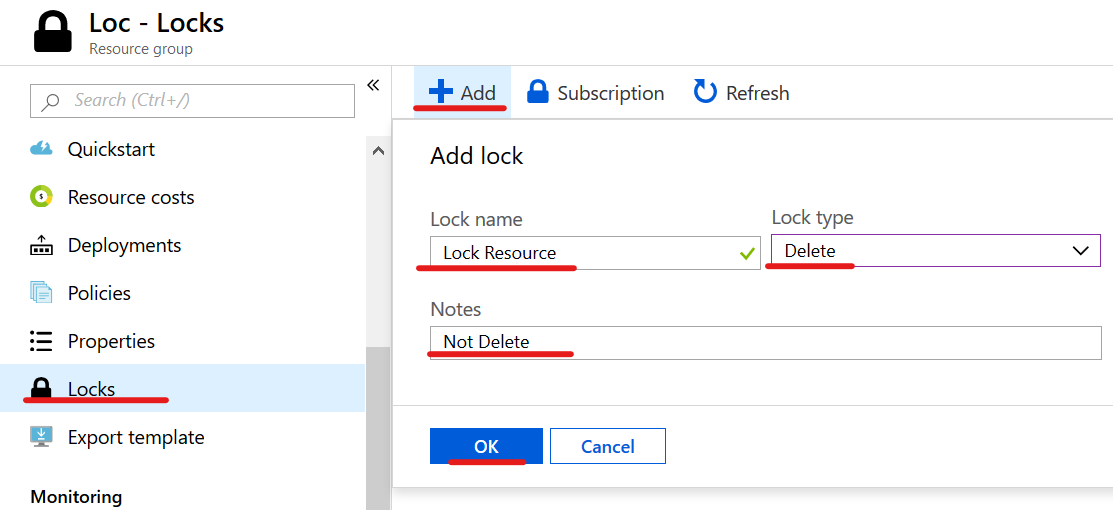 lab Microsoft Azure - Resource groups