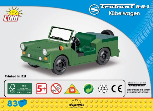 83  blocks  auto toys car COBI  Trabant 601 Kübelwagen 24556 