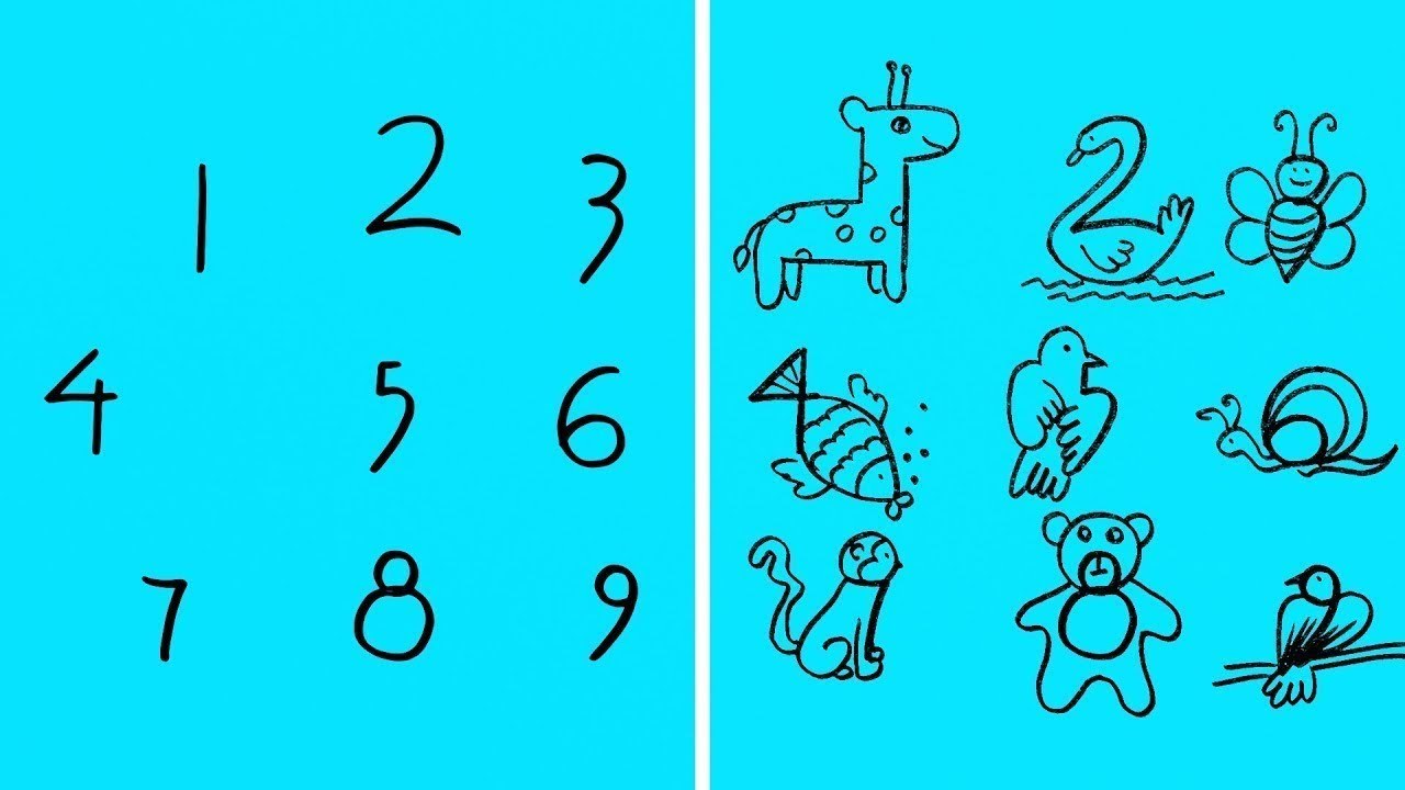 Каждая цифра на картинке получилась. Рисунки из цифр. Рисование цифрами. Рисование из цифр для детей. Животные из цифр.