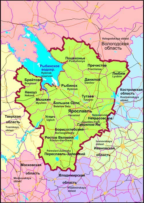 Карта ярославля картинка