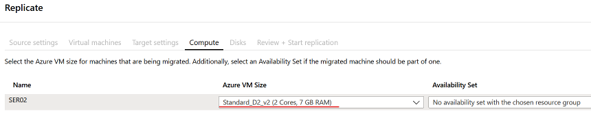 Migrate server to azure