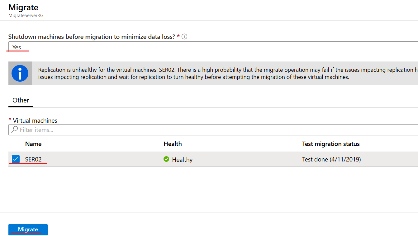 Migrate Physical server to Azure