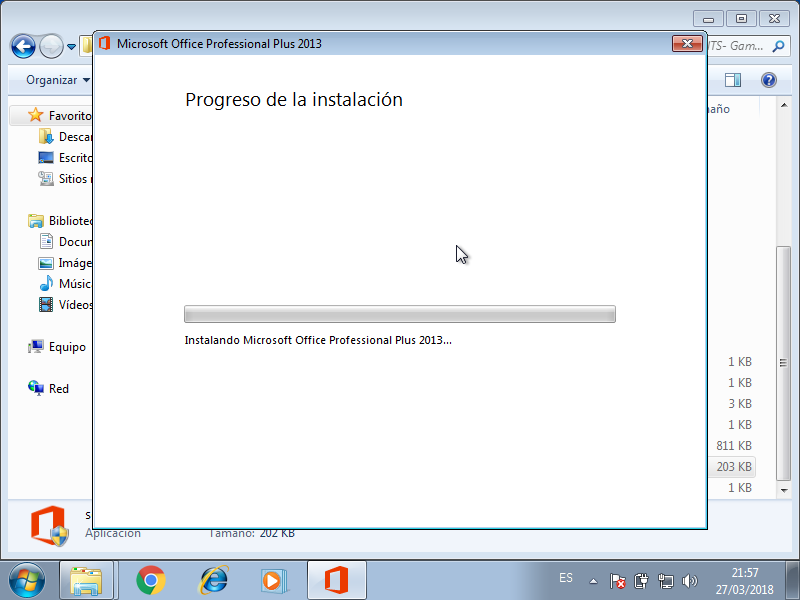 instalar Microsoft Office 13 en Virtualbox y Antivirus (Accessibility view)