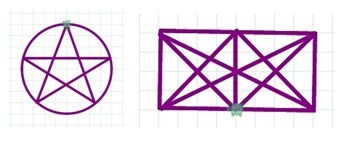 Как нарисовать круг с точкой в центре не отрывая карандаша
