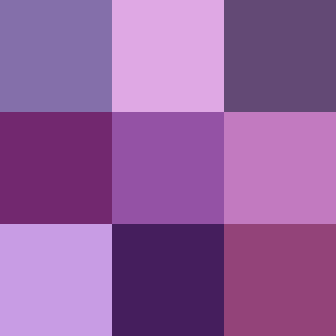 Оттенки фиолетового
