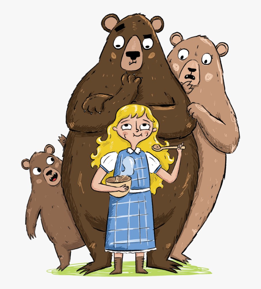 Goldilocks and the three Bears иллюстрации