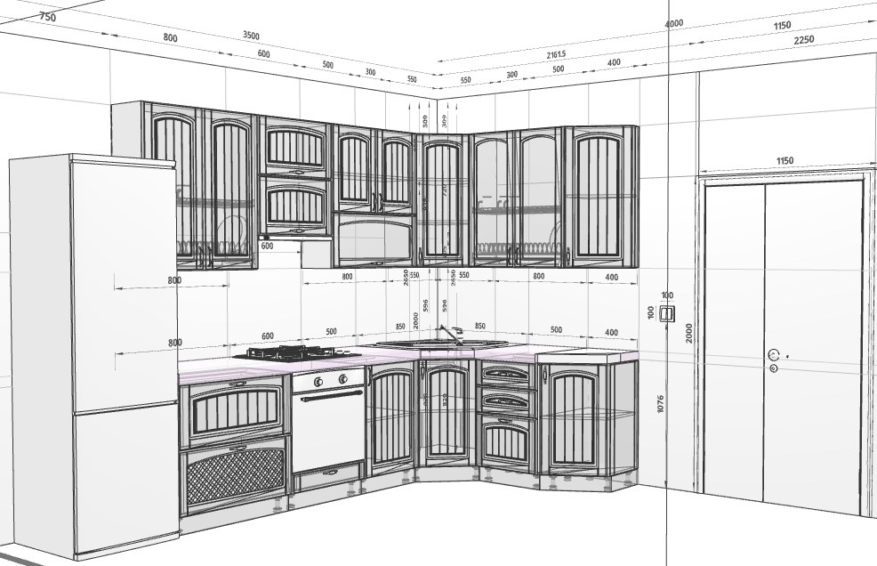 Сделать эскиз кухни онлайн самому бесплатно