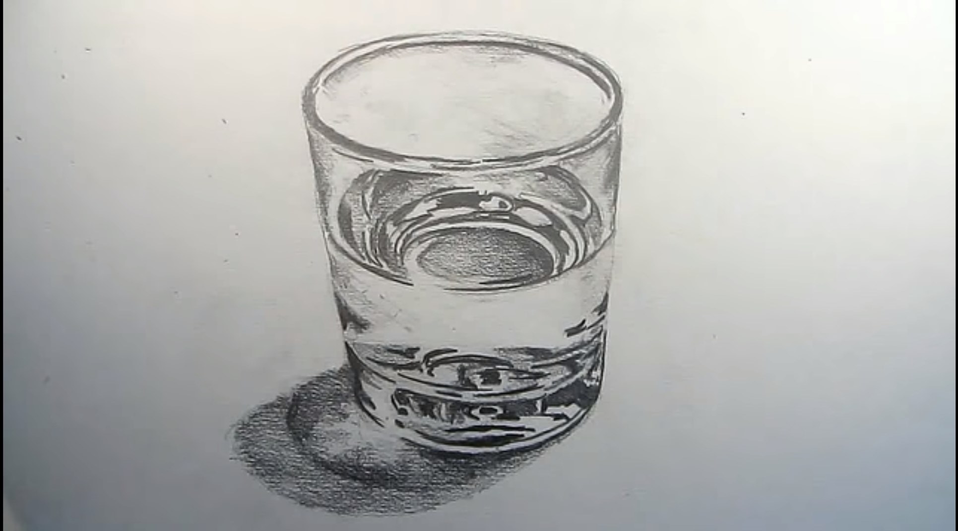 Как нарисовать воду в стакане