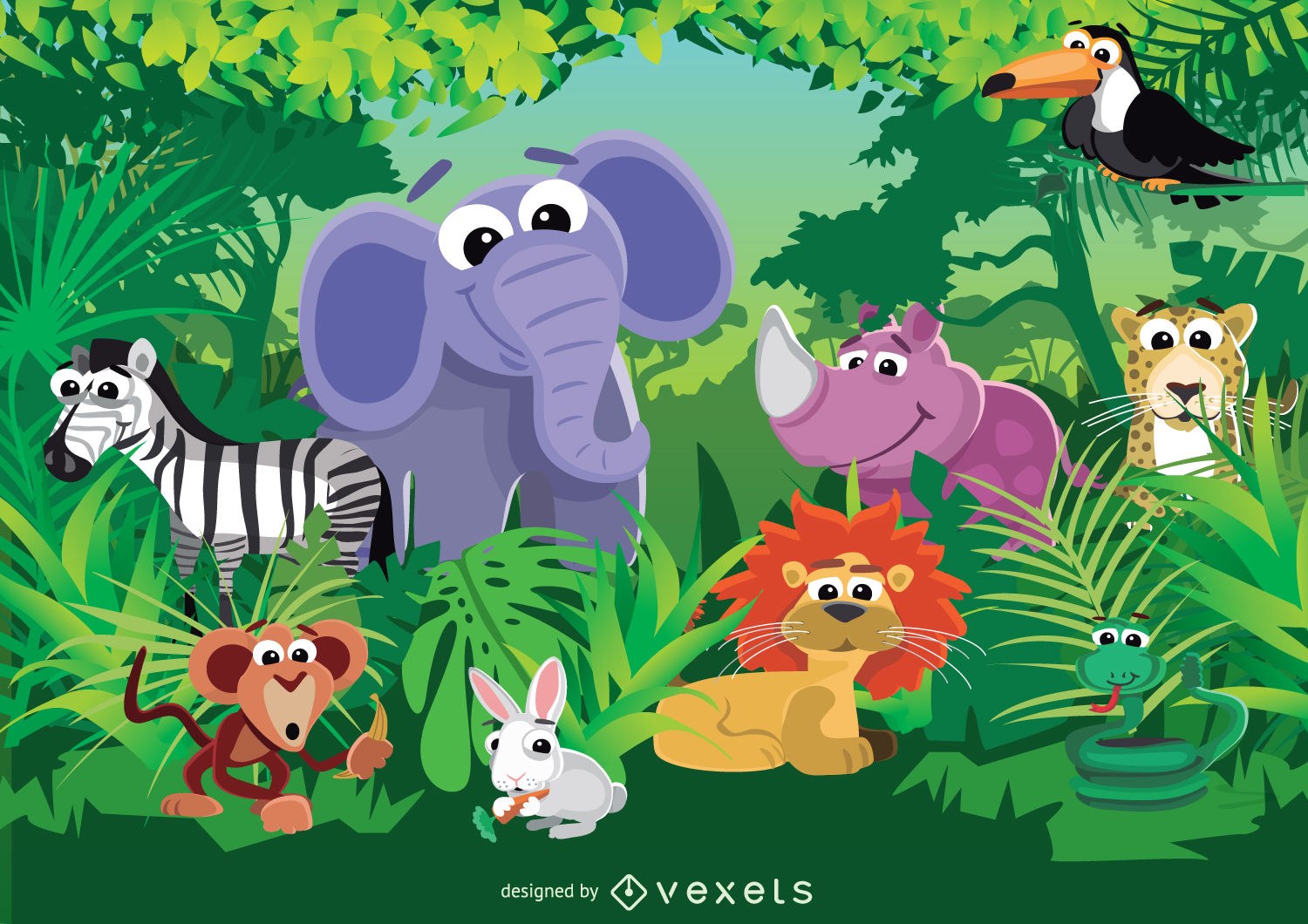 Звери джунгли для детей