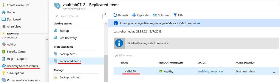 Azure site recovery