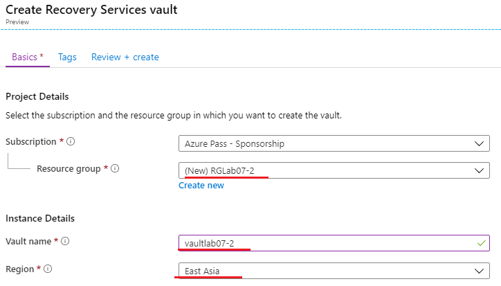 lab Microsoft azure