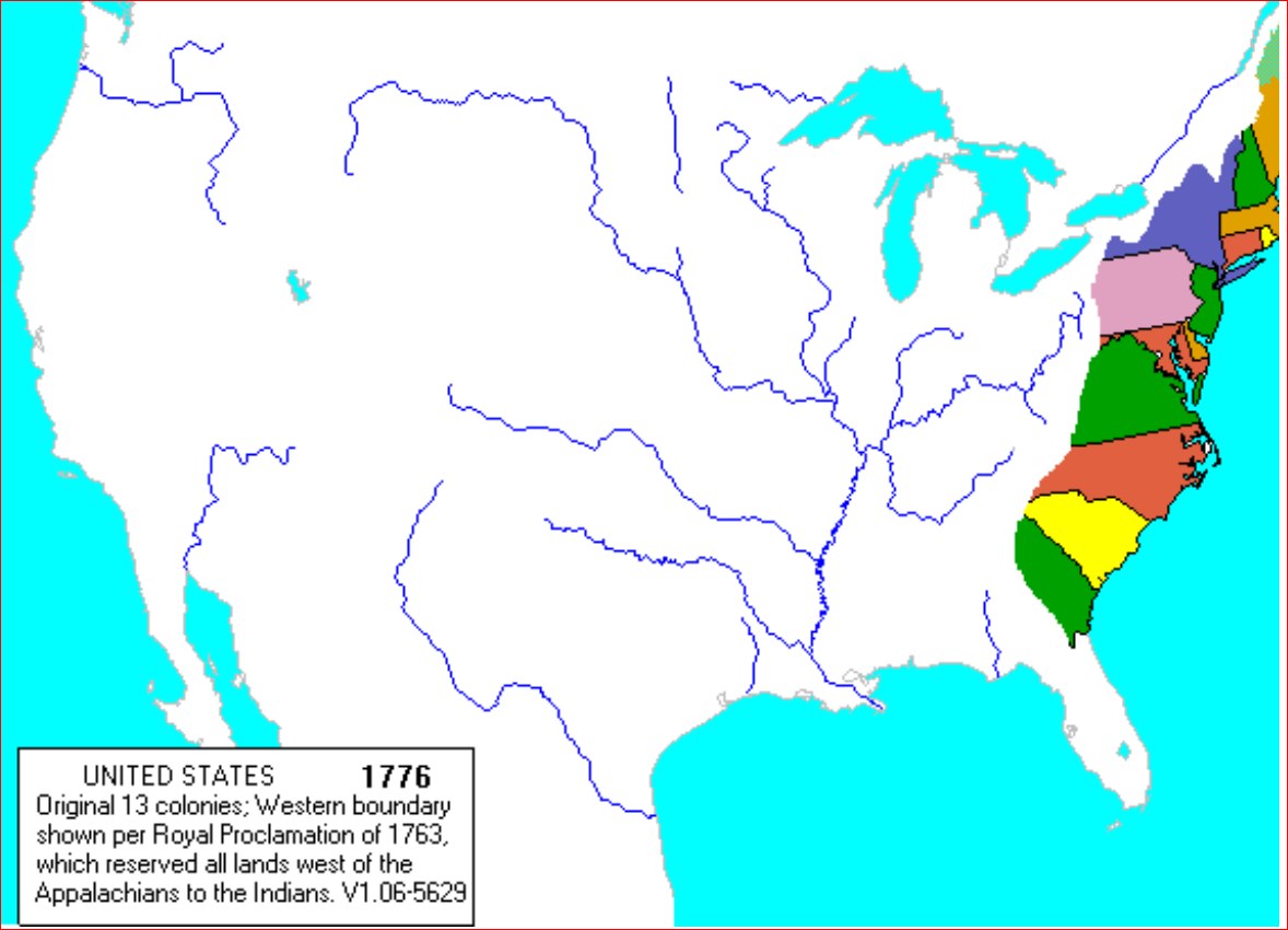 Штаты сша 1776. Карта США 1776. США 1776 год. Карта Америки 1776 года. Территория США В 1776 году на карте.