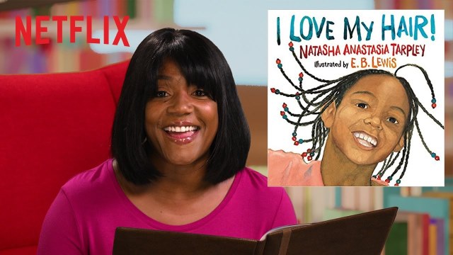 Tiffany Haddish Reads "I Love My Hair" | Bookmarks | Netflix Jr
Buns. Afros. Braids. Any way you wear it, the hair you were born with is naturally beautiful — and uniquely amazing.

Watch Bookmarks: Celebrating Black Voices, only on Netflix, September 1st: https://www.netflix.com/title/81303906

SUBSCRIBE: http://bit.ly/NetflixJrSubscribe

About Netflix Jr.:
Welcome to the official Netflix Jr. channel! Where kids can learn, sing and play with their favorite Netflix characters - from StoryBots to Super Monsters and everyone in between. 

About Netflix:
Netflix is the world's leading streaming entertainment service with 193 million paid memberships in over 190 countries enjoying TV series, documentaries and feature films across a wide variety of genres and languages. Members can watch as much as they want, anytime, anywhere, on any internet-connected screen. Members can play, pause and resume watching, all without commercials or commitments.

Looking for StoryBots? Ta-da!

New StoryBots Videos: http://bit.ly/NewStoryBots

ABC Jamboree: http://bit.ly/ABCJamboreeStoryBots

Storybots Super Songs: http://bit.ly/SuperSongsStoryBots

Animal Songs: http://bit.ly/StoryBotsAnimals

Classic Songs: http://bit.ly/StoryBotsClassicSongs

Songs About Colors: http://bit.ly/StoryBotsColors

Dinosaur Songs: http://bit.ly/StoryBotsDinosaurs

Outer Space Songs: http://bit.ly/StoryBotsOuterSpace

Time Songs: http://bit.ly/StoryBotsTime

Number Songs: http://bit.ly/StoryBotsNumbers

Body Songs: http://bit.ly/StoryBotsBodySongs

Songs About Emotions: http://bit.ly/StoryBotsEmotions

Songs About Shapes: http://bit.ly/StoryBotsShapes

Songs About Behaviors: http://bit.ly/StoryBotsBehaviors

Vehicle Songs: http://bit.ly/StoryBotsVehicles