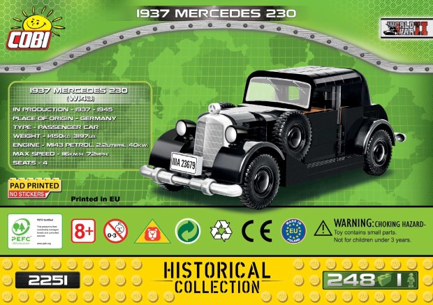 1 Figur sofort lieferbar!!! Cobi 2251 1937 Mercedes 230 Bausatz 248 Teile 