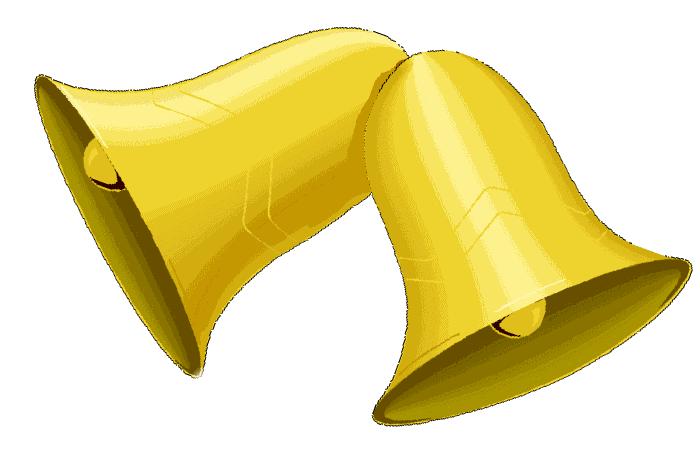 Школьный звонок на прозрачном фоне для презентации