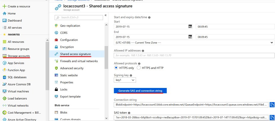 Shared Access Signatures