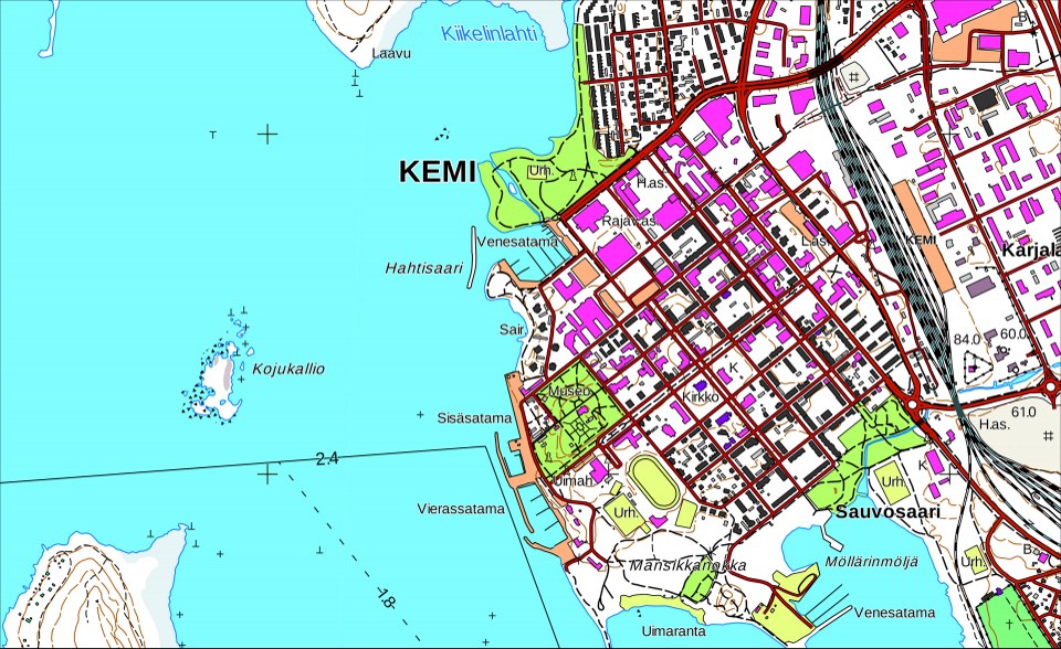 kemin kaupunki kartta Historialliset Kartat Kemi kemin kaupunki kartta