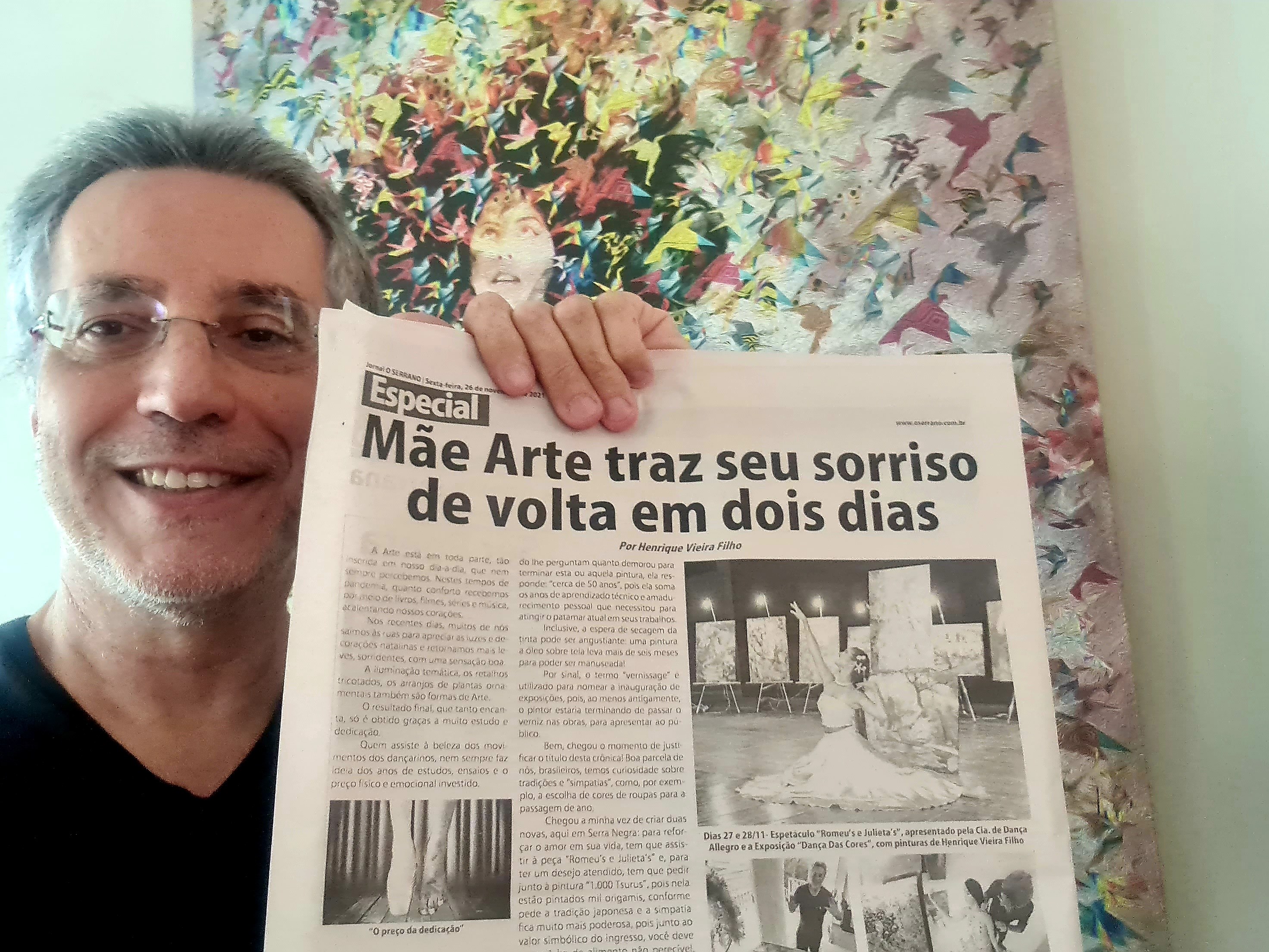 Henrique Vieira Filho e sua reportagem no Jornal O Serrano