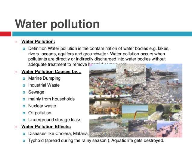 water pollution causes effects